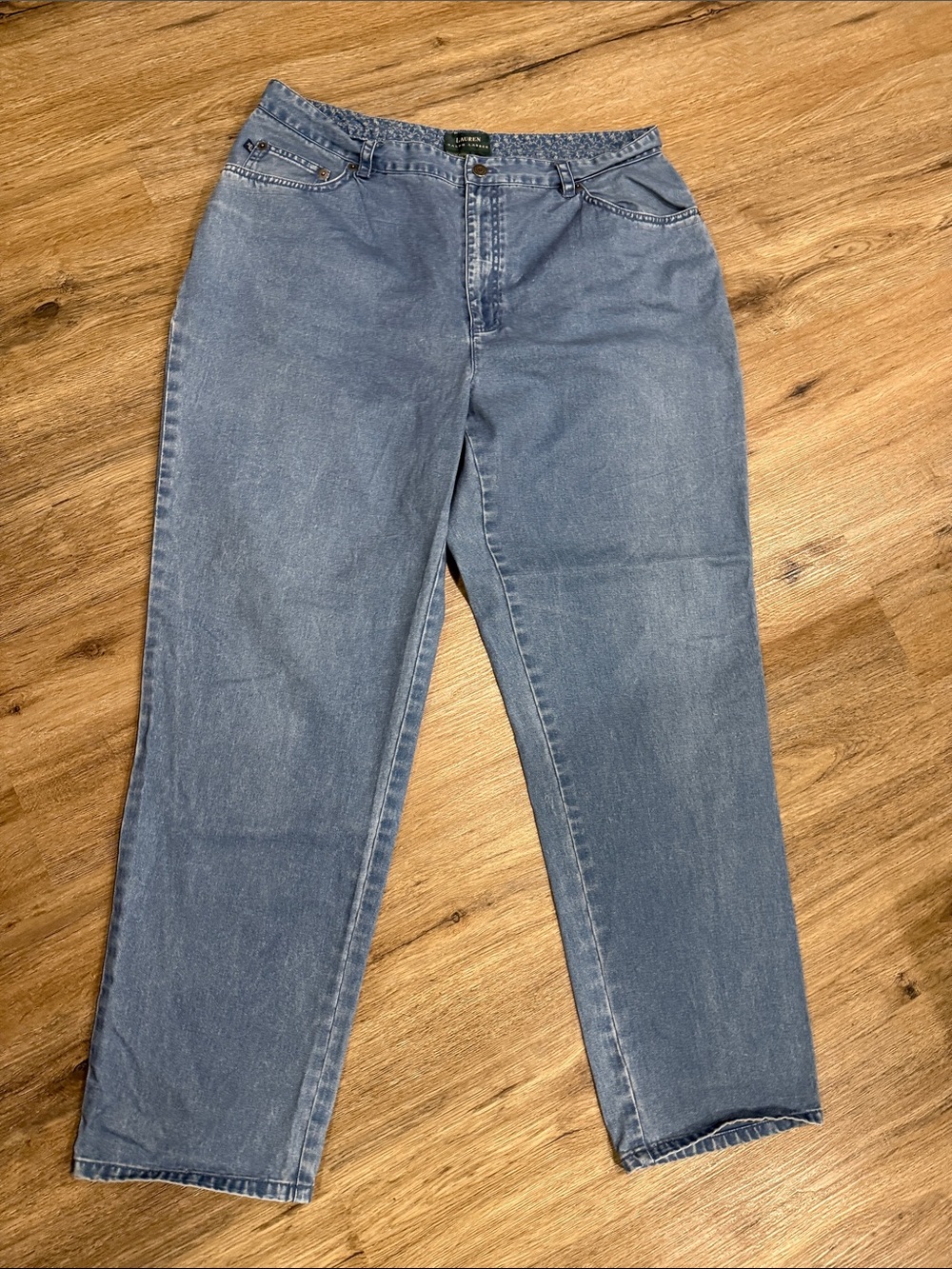 Lauren Ralph Lauren Light Blue Relaxed Boyfriend Fit Jeans